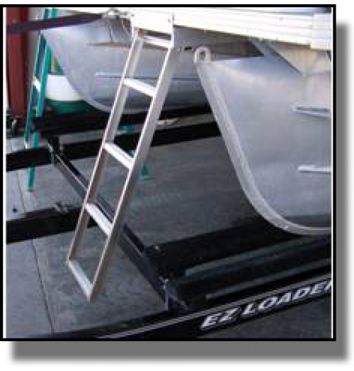 JIF Marine - CSD1 Under Deck Ladder - 4-Step Pontoon Boat Ladder