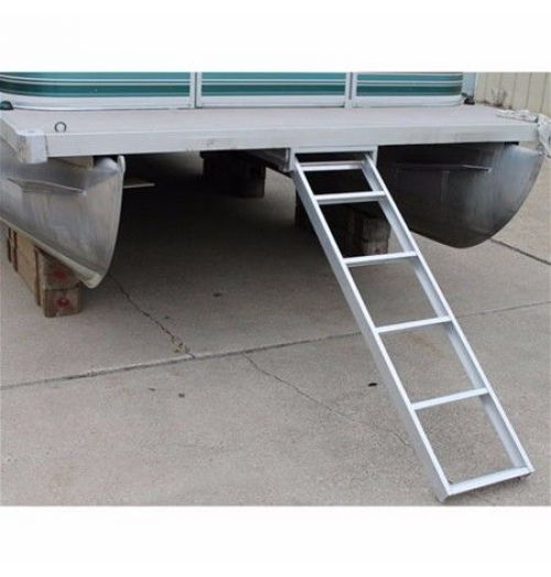 JIF Marine 4 or 5 Step Under-Deck Mounting Pontoon Ladder | Round or Flat  Front