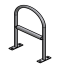 Merco Marine Bar Hoop - 12" Leg - 1" Hoops - Roller